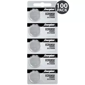 Energizer CR2032 Battery 3V Lithium Coin Cell (100 Count) - Picture 1 of 8