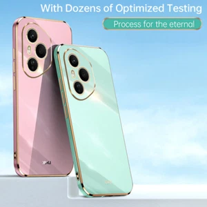 Funda Carcasa Goma Suave Marco Chapado Color Caramelo Lujo For Honor 400 Pro 5G - Imagen 1 de 13