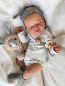 19" Soft Body Reborn Baby Doll African American Black Skin Newborn Girl Doll Toy - Picture 1 of 6