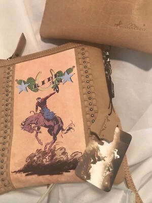 NEW Montana West Real Leather Rodeo Crossbody Hobo Bag Purse Western Wallet USA - Image 1 of 3