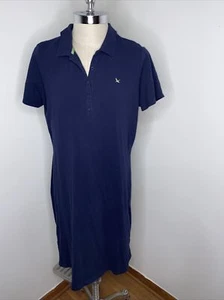 Eddie Bauer Polo Dress sz X Tall Blue Short Sleeve Collar Knit Tennis Golf - Picture 1 of 5