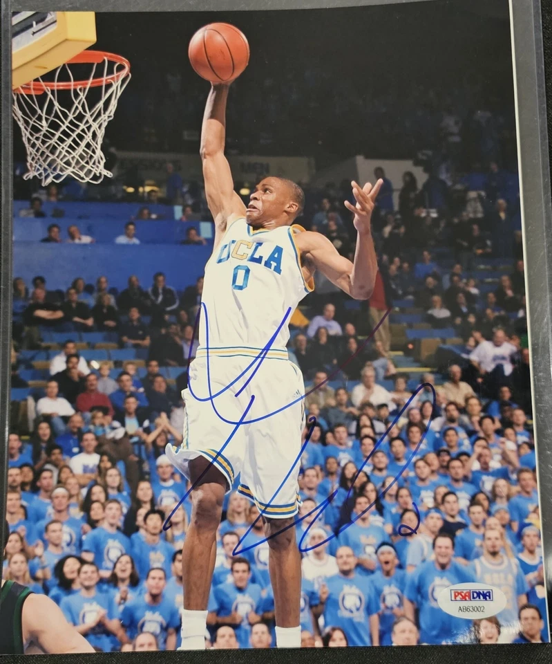 Foto 8x10 firmada por Russell Westbrook UCLA Bruins PSA/DNA novato automática Foto 1 de 1
