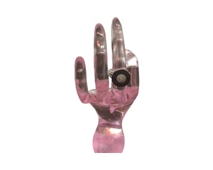 Anillo Judith Ripka años 90 vintage para mujer talla 6 plata circonita cúbica negro ónix con bolsa - Imagen 1 de 9