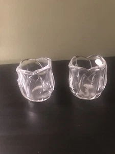 2er Set Bleikristall Windlichthalter Tulpenform DePlomb - Bild 1 von 6