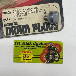 NUEVO DE LOTE ANTIGUO ENCHUFES DE DRENAJE MAGNÉTICO K&N HONDA OSSA XR-75 SL-70 SL-100 CL-175 - Imagen 1 de 2