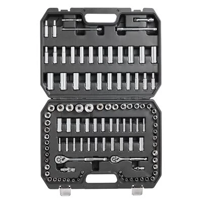 VEVOR Socket Set, 1/4" and 3/8" Drive Socket and Ratchet Set,6-Point Socket Ope, - Image 1 of 4