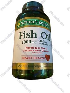 Nature’s Bounty Odor-Less Fish Oil 1200 Mg Heart Support 200 Softgels .