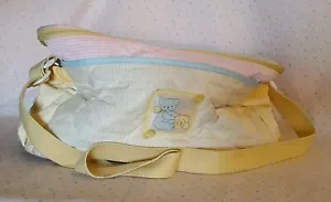 Vintage Carter's Pastel Pink Blue Yellow Bear Puppy Dog Baby Diaper Bag READ - Picture 1 of 17