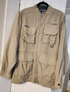 Fishing Jacket & Vest Khaki 2in1 w/ Removable Sleeves Ex Officio Men's Sz Large - Picture 1 of 12