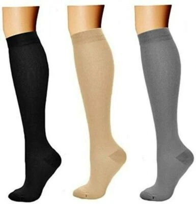 3 Paar Kompressionsstrümpfe Compression Socks Laufsocken Thrombosestrümpfe Neu - Bild 1 von 4