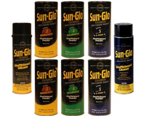 Sun-Glo MED Mix Shuffleboard Powder Wax 6 Pack 2ea. Speeds 3-5 + Cleaner/Polish - Picture 1 of 1