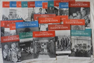 Journal FRANCE ILLUSTRATION : année 1946 (Lot x40 numéros) - Picture 1 of 21