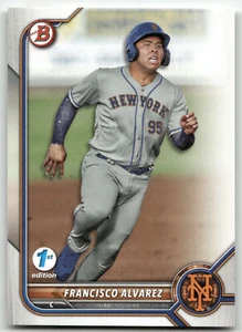 2022 Bowman 1st Edition #BPPF-53 Francisco Alvarez New York Mets - Picture 1 of 2