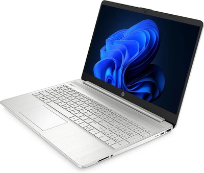 HP Notebook silber 15 Zoll IPS FullHD Intel QUADCORE Windows 11 Webcam USB-C - Bild 1 von 4