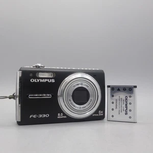 Olympus Digital Camera FE-330 8.0MP Black Tested - Picture 1 of 8