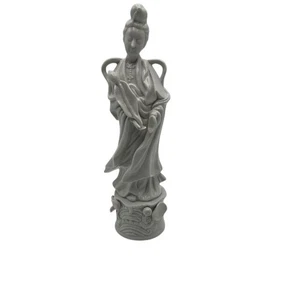 Vintage Kwan Yin Göttin der Barmherzigkeit Porzellan Figur 11,5" weiß - Bild 1 von 15