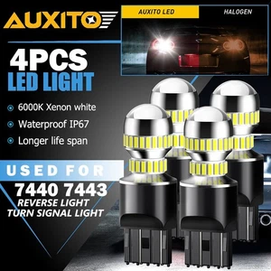 AUXITO LED 7443 7440 7441 Backup Reverse Light Bulbs 6000K White Replace Halogen - Picture 1 of 14