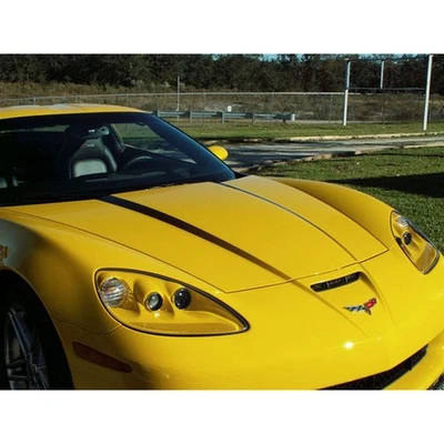 ACC Black Hood Graphic fits 2005-2013 Chevy Corvette C6-2pc Fade Vinyl - Image 1 of 4