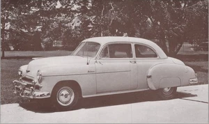 Chevrolet Styleline 1949 sedán de 2 puertas postal vintage Detroit MI - Imagen 1 de 2