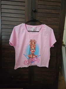Miss Fiercalicious SABOTAGE Pink Crop Top T-shirt L LG Shirt Drag Queen Race Gay - Picture 1 of 4