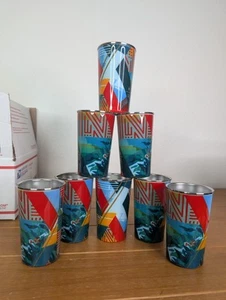 Starbucks Reserve Stainless Tumbler Cups Coffee Leaves Jungle, Set Of 8! EUC - Picture 1 of 7