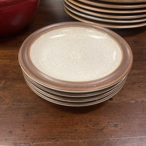 Set of 4 Denby Potter’s Wheel Side Plates 6 7/8” Dia Stoneware England Vintage - Picture 1 of 12