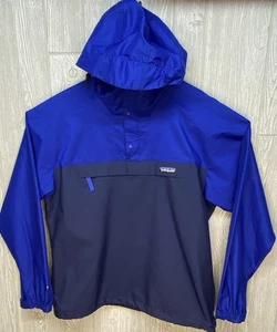 Patagonia Men’s Packable Rain Jacket Blue Ripstop Pneumatic Anorak Light “READ” - Picture 1 of 10
