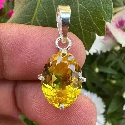 Pietra preziosa sfusa argento tedesco taglio ovale zaffiro giallo 30+ ct - Immagine 1 di 4