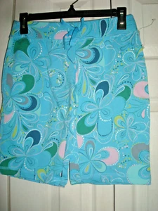 Pantalones cortos de punto para niñas talla 14 antiguos azul marino nuevos con etiquetas - Imagen 1 de 2