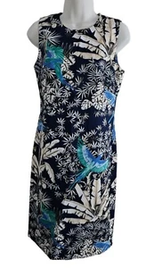 J. McLaughlin Womens Dress Size 2 Blue Sleeveless Belinda Sheath NWT Parrot Cay - Picture 1 of 19