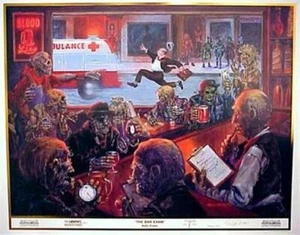 KELLY FREAS LITHOGRAPH LAWYER BAR EXAM PUBLISHERS PROOF REMARQUED SIGNED - Picture 1 of 1