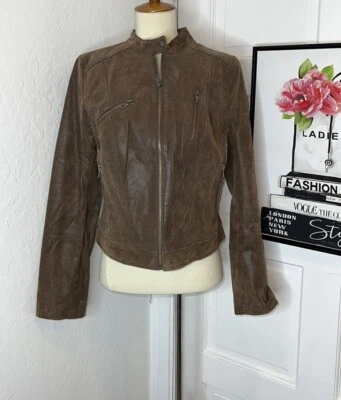 Jaqueta de Moto Levi’s Couro Marrom Tamanho RTM $149 - Imagem 1 de 4