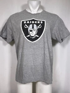 Oakland Raiders NFL Pro Line Fanatics Heather Gray Logo T-Shirt Men's LARGE - Picture 1 of 8