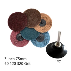 Disco de lijado de arena con bloqueo de rollo de nailon de 75 mm 60 120 320 papel de lija con soporte para 3M - Imagen 1 de 16