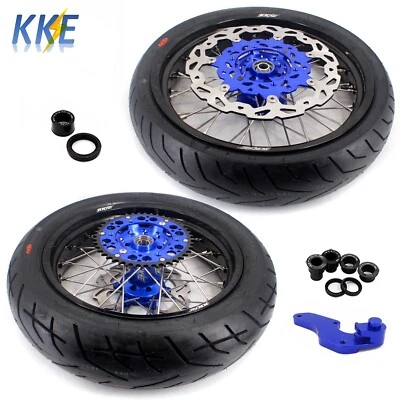 KKE 17'' Supermoto Wheels Rims Tire Fit Yamaha WR250F 2001-2019 WR450F 2003-2018 - Image 1 of 4