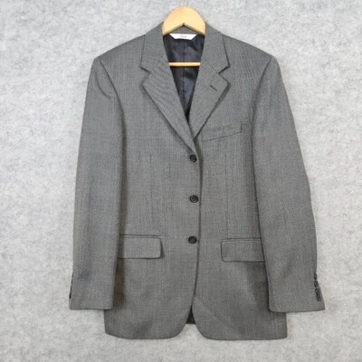 Blazer para hombre Versini gris cabeza de uñas talla 36R (ACTUAL 38R) poliéster/lana preppy Foto 1 de 4