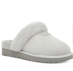 Nuevo UGG Zapatilla de gamuza de oveja genuina en gris claro funciona grande Talla 6 - Imagen 1 de 9