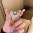 White Leaf Badge Pearl Banquet Clothes Pin Temperament Butterfly Brooch  Women