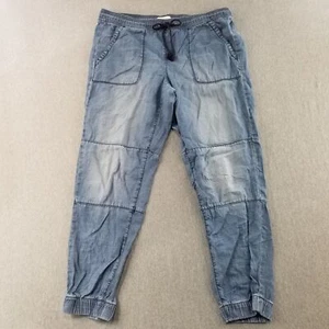 Lou & Grey Jeans Women's Size M Blue Wash Pull On Stretch Waist Stretch Cuffs - Picture 1 of 8