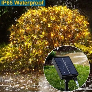 Party Lawn Outdoor Garden Solar Power LED Fairy String Net Mesh Light Curtain - Picture 1 of 12