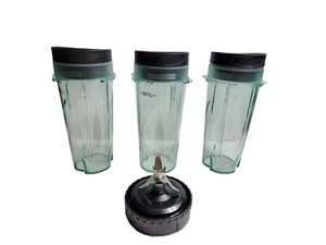 Taza de 3 - 16 oz con tapas para Nutri Ninja y hoja compatible con BL770 - Imagen 1 de 2