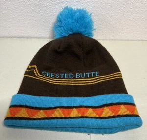 Cirque Mountain Apparel Brown & Turquoise Hat Beanie - Picture 1 of 4