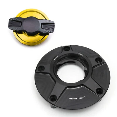 Tapa de tanque de gasolina CNC dorado sin llave para Yamaha MT-10 FZ-10 16-22 21 20 19 18 17 Foto 1 de 4