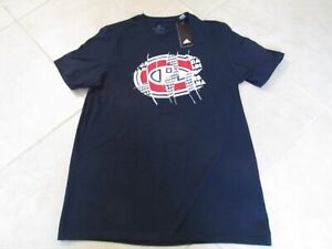 NEW ADIDAS NHL Montreal Canadiens Amplifier T-Shirt MENS M BLUE WHITE RED