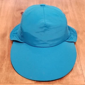 Vintage Columbia Fishing Hat Cap Youth Kids Boys With Clip Neck Flap Wide Bill - Picture 1 of 12