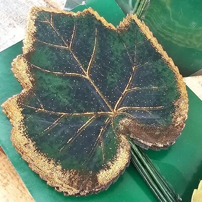 Seda Artificial Hoja de Arce Floral Pick Cobre Brillo Flocado Otoño Tallos 36 Foto 1 de 4