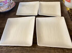 Set of 4 TACHIKICHI Adam & Eve SQUARE Plates White Table Ware Made in Japan
