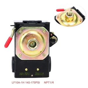 COMPRESOR DE AIRE CONTROL INTERRUPTOR DE PRESIÓN 140-175 PSI PUERTO ÚNICO TRABAJO PESADO 26 AMP - Imagen 1 de 9