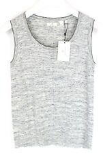 GANT Knitted Tank-Top T-Shirt Women's SMALL Linen Blend Melange Scoop Neck