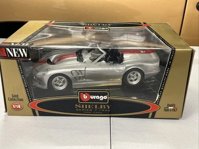 BURAGO ESCALA 1:18 1998 SHELBY SERIE 1 ¡DIECAST! ¡PLATA! ¡NUEVO EN CAJA! Foto 1 de 4